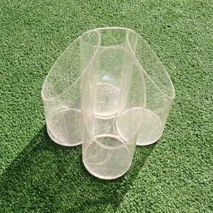 VTG Multi-Purpose Compartment Organizer Makeup/Brush/Flower Holder CRACKED Decor